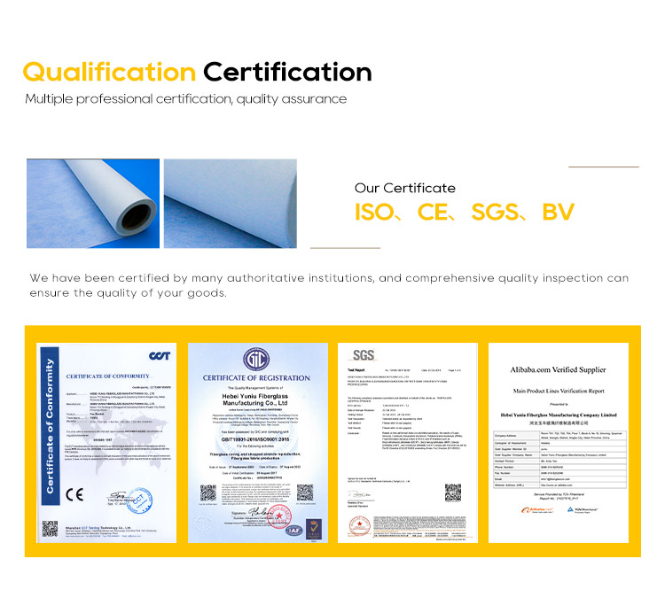 fiberglass polyester mat certificate