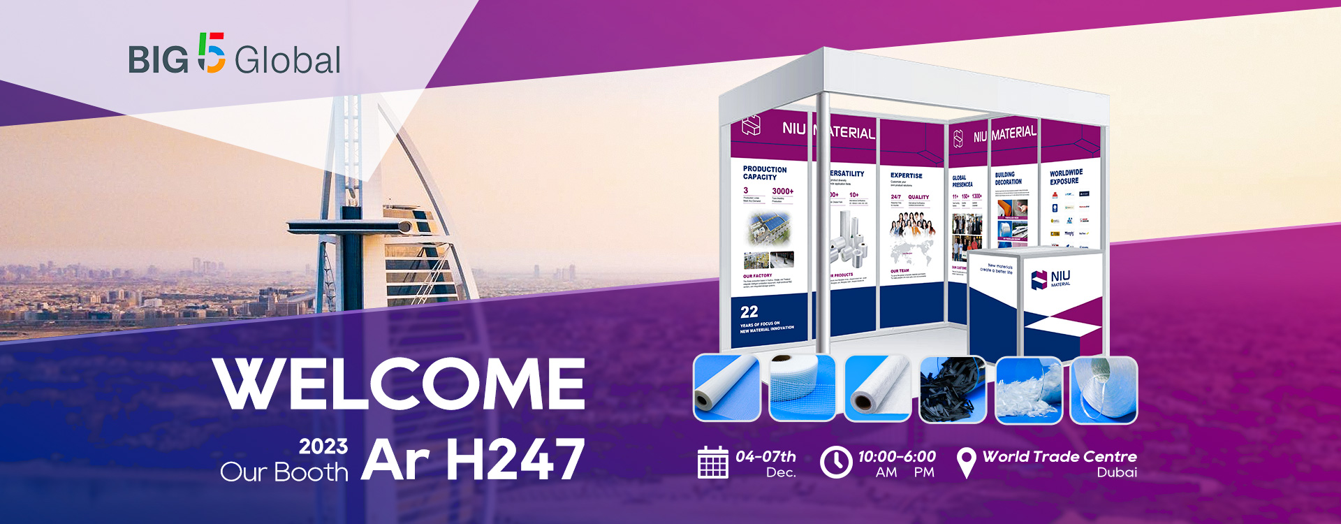 2023 BIG 5 Global: Discover the innovative product guide in the construction materials sector offered by at booth Ar H247!