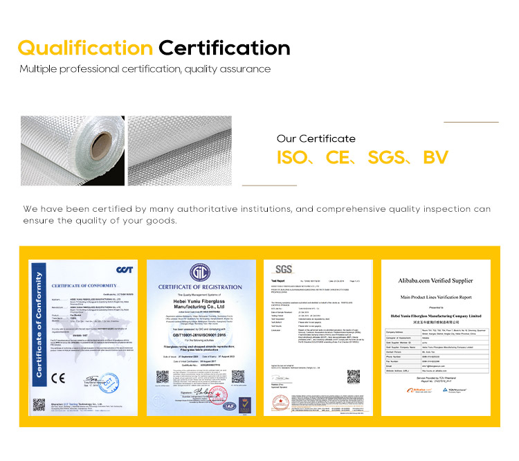 Yuniu 200g/400g/600g/800g Fiberglass Woven Fabric for cooling tower