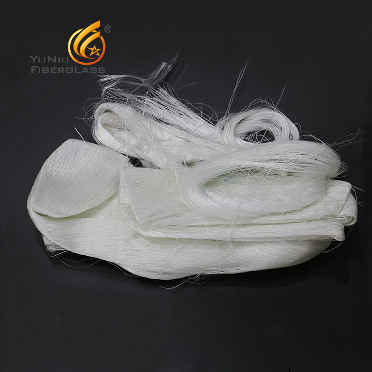 Hot sales 300-4800tex fiberglass waste roving/yarn for Gypsum Plaster