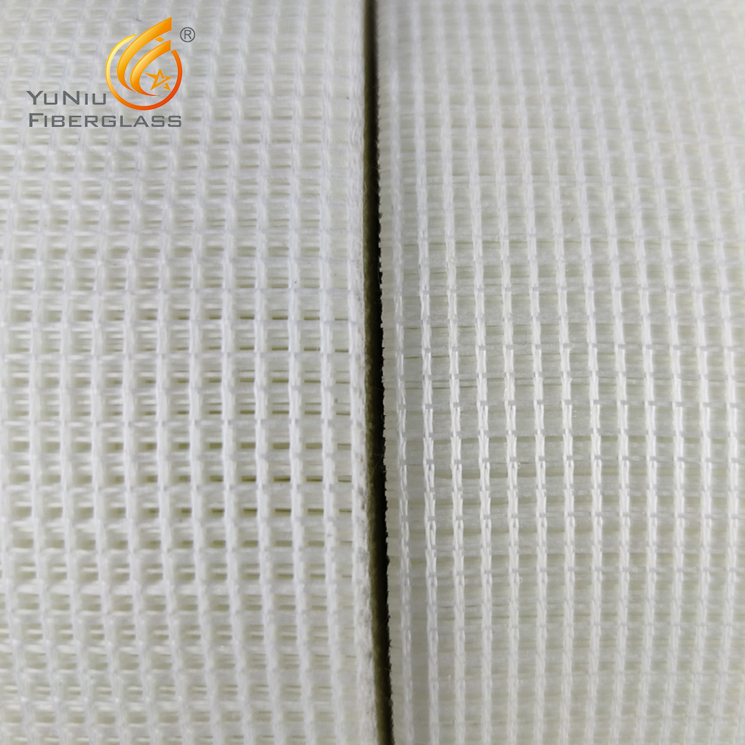 Yuniu High quality 60g 5*5 Fiberglass Self Adhesive Tape For Wall Building
