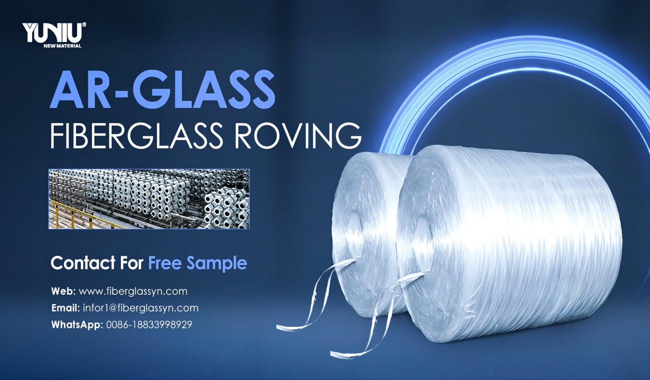 Yuniu 2400Tex ar glass fiberglass roving for Boat Hull Fishing 