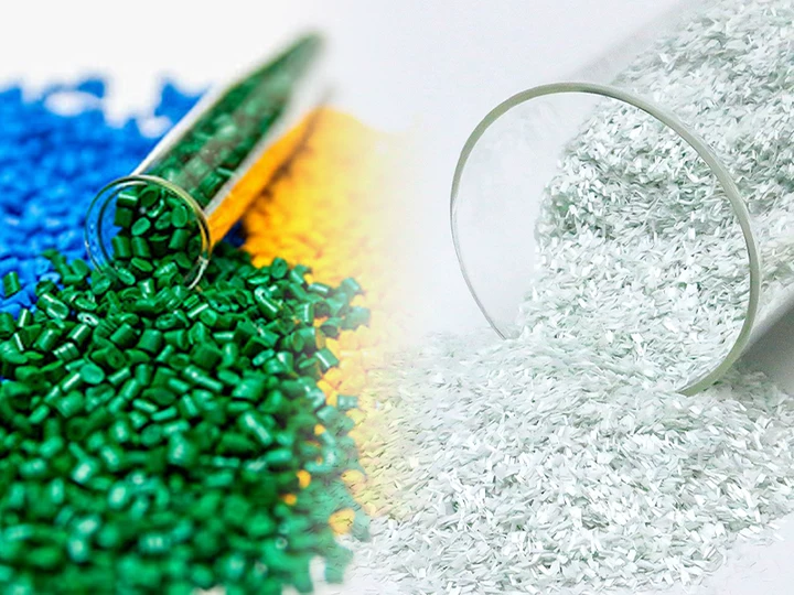 Techniques for Plastic Modification And Decorative Granulation of Chopped Glass Fibers